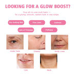PDRN Pink Collagen Volumer Multi Balm Deep Hydration Plump Smooth Radiant Multi Collagen Stick for Cheeks Eyes Lips Neck Skincare