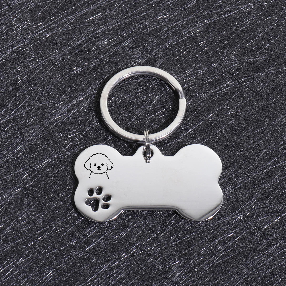 Custom Name Dog Tags Personalized Text Dog ID Tag Bone Shaped Stainless Steel Laser Engraving Anti-lost Customized Pets ID Tag