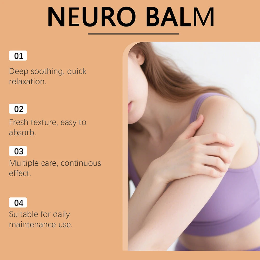 Nerve Relief Balm Natural Herbal Joint Care Cooling Soothing Massage Cream with Magnesium Menthol Joint & Muscle Care Ointment