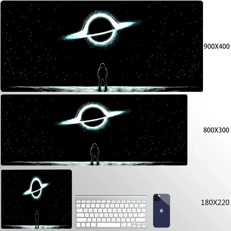 Universe Mouse Pad Gaming Astronaut Mousepad Keyboard Mats Space Desk Pads XXL 80x30cm Deskmat For Computer Mousepads Big Carpet