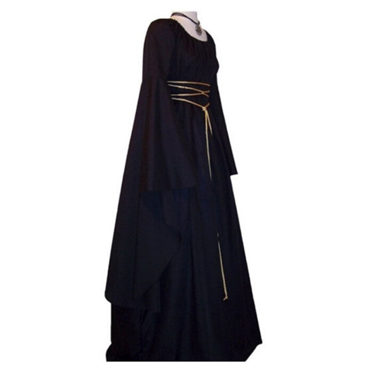 Women Dresses Vintage Medieval Cosplay Costume Ghost Witch Vampire Gothic Dress Halloween Christmas Masquerade Party Dress