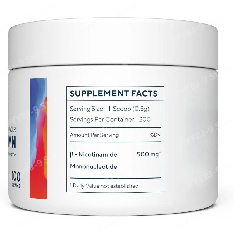 NMN (Nicotinamide Mononucleotide) Powder 100g, 500mg Per High Purity Serving Fast Dissolve, Vegan, Daily Energy & Wellness