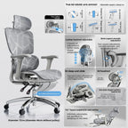 Stable Durable Ergonomic chair, computer chair, office chair, reclining dual-purpose office rotating chair, e-sports chair