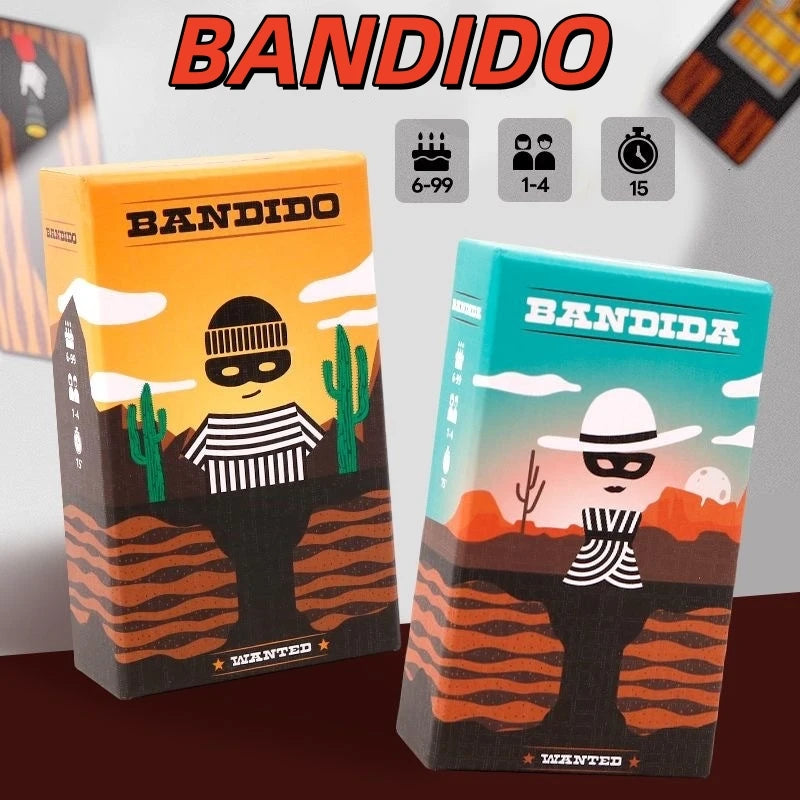Hot Bandido Bandida Family Strategy Card Game 1-4 Players Party Fun Chinese English Explanations Christmas Bilingual Game Night