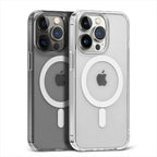 Magnetic Original Clear Case For iPhone 17 16 15 14 Plus 13 12 Mini 11 Pro Max 16E 17E Funda For Magsafe Transparent Cover