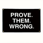 1pc Motivational Fitness Tapestry: Prove Them Wrong - 90x150cm (3x5ft) Inspirational Banner- Suitable for Home Gym, Man Cave,