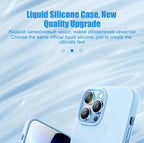 Luxury Shockproof Case For Apple iPhone 11 12 13 14 15 16 17 Pro Max 17 Air Plus Liquid Silicone Cases Cover Phone Accessories