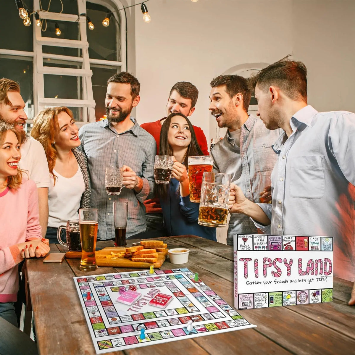 Adult Drinking Game Set - Perfect for Parties & Holiday Season Eve Gatherings, Interactive Fun Board Games
