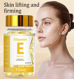 Vitamin E Facial Essence Capsule with Retinol Jojoba Seed Oil & Collagen for Brighter Skin Moisturizing & Smoothing 0.5ml X 90 C