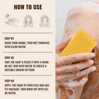 Turmeric Kojic Acid Lemon Soap Bar, Soap Bar Brighten Even Skin Vitamin E, Gentle Lemon Soap For Face,Body Wash