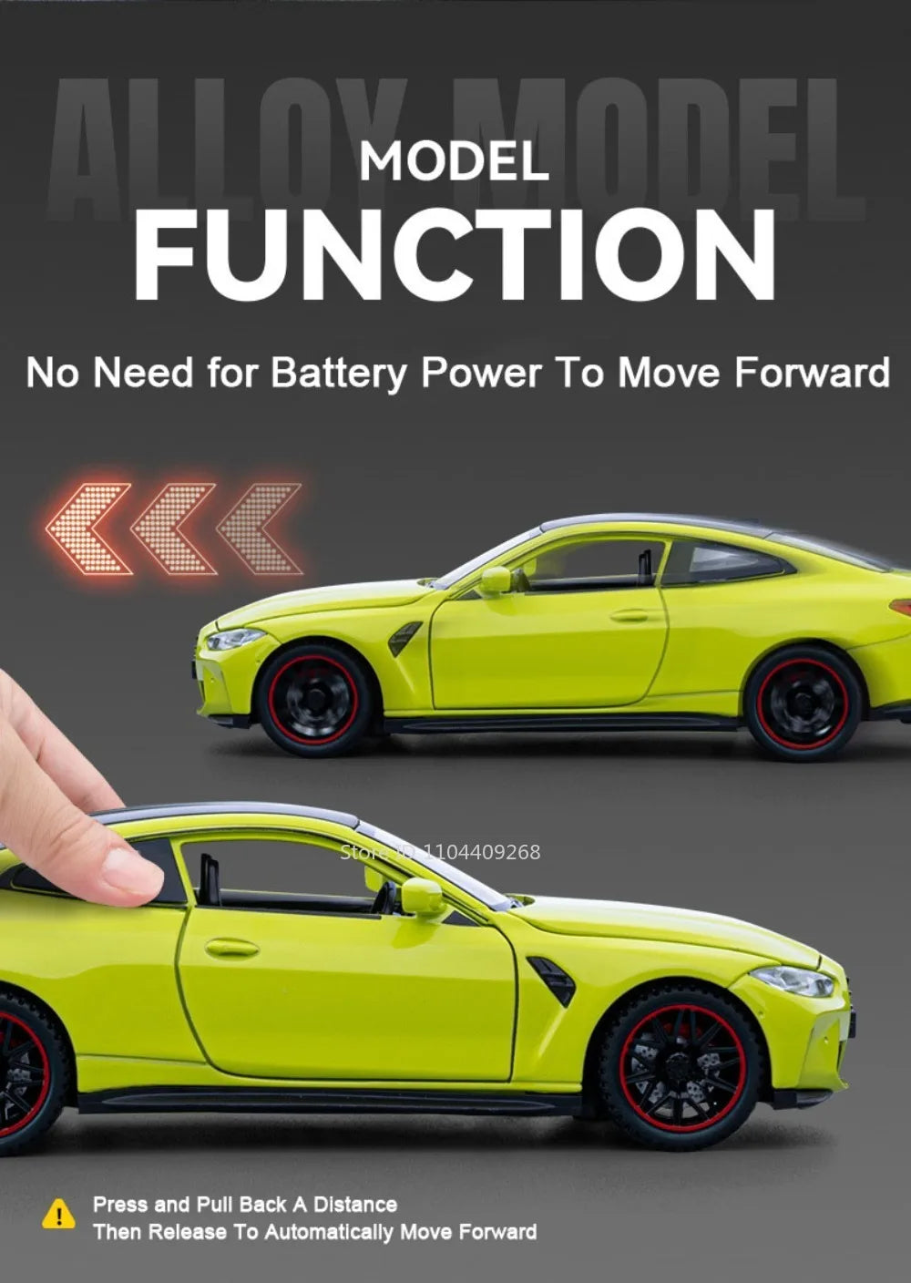 Scale 1:32 M4 X3M Toy Car Model Pull Back Music Light Doors Opened Miniature Vehicle Metal Diecast Models Kids Educational Gifts