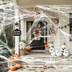Halloween Decoration Spider Web,Artificial Cobweb,Stretchy Cobweb With Spider,Horror Gothic Haunted House Home Decor