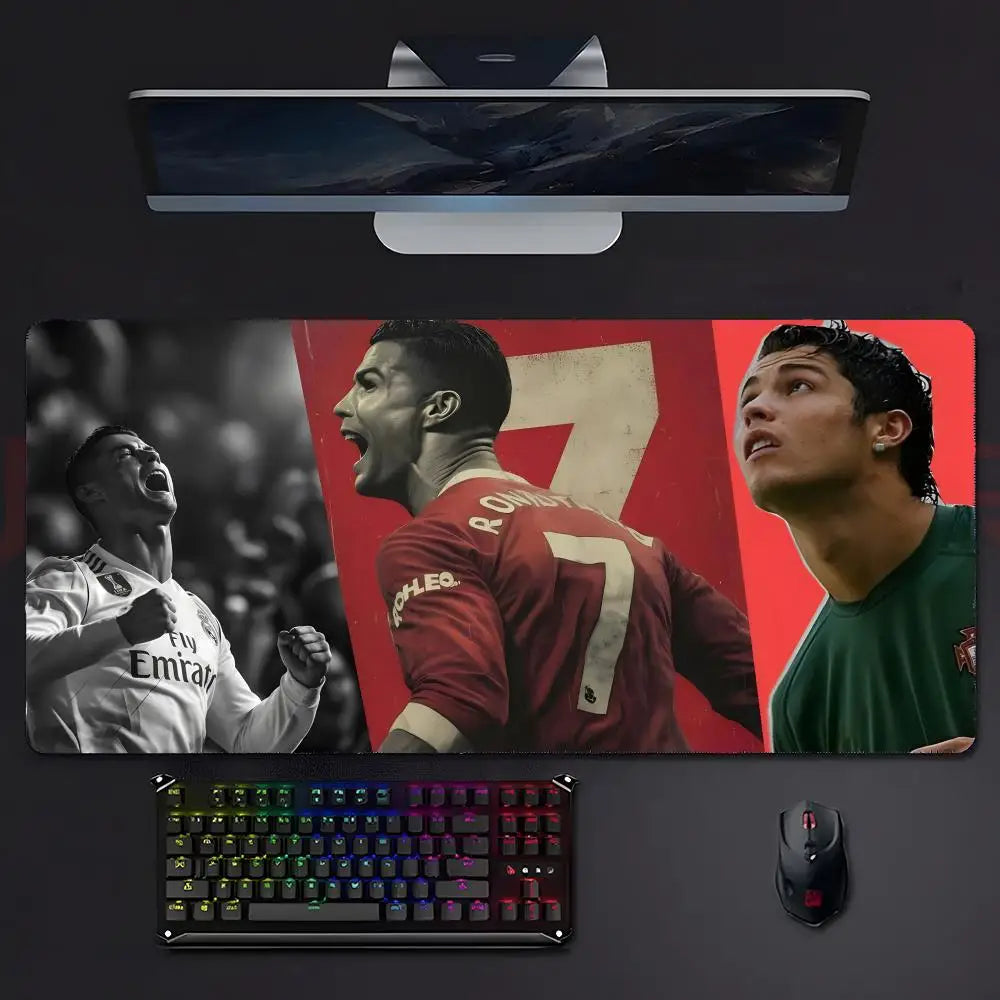 athlete legendary CR7 c-C-Cristiano R-RRonaldo Mouse Pad Mousepad Large Gaming LockEdge Thickened PC Table Desk Mat