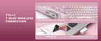 YUNZII X98 Pink QMK/VIA Wireless Transparent RGB Keyboard, Hot-Swap Gasket Mechanical Gaming Keyboard, Pre-lubed Knob Keyboard