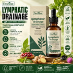 Lymphatic Drainage Drops 60ml Supplement Help Bloat Relief & Immune System Health with Cleavers,Red Clover and Stillingia Root