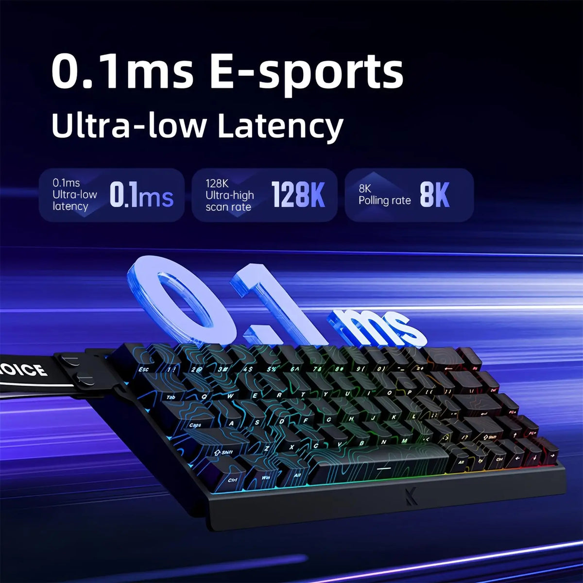 MCHOSE ACE 68 Magnetic Switch Gaming Keyboard Hall Effect Rapid Trigger Programmable RGB 8K Hz DKS/MT/TGL/RS/SOCD Keyboard ﻿