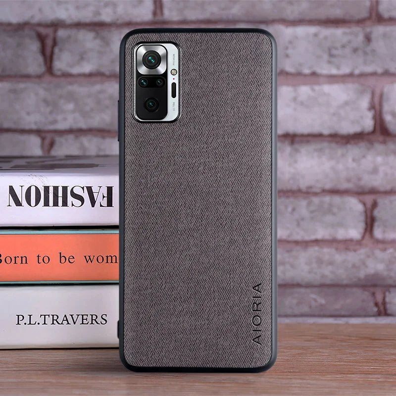 Case for Xiaomi Redmi Note 10 Pro 10S 4G 5G coque Luxury textile Leather soft phone cover for redmi note 10 pro case funda capa