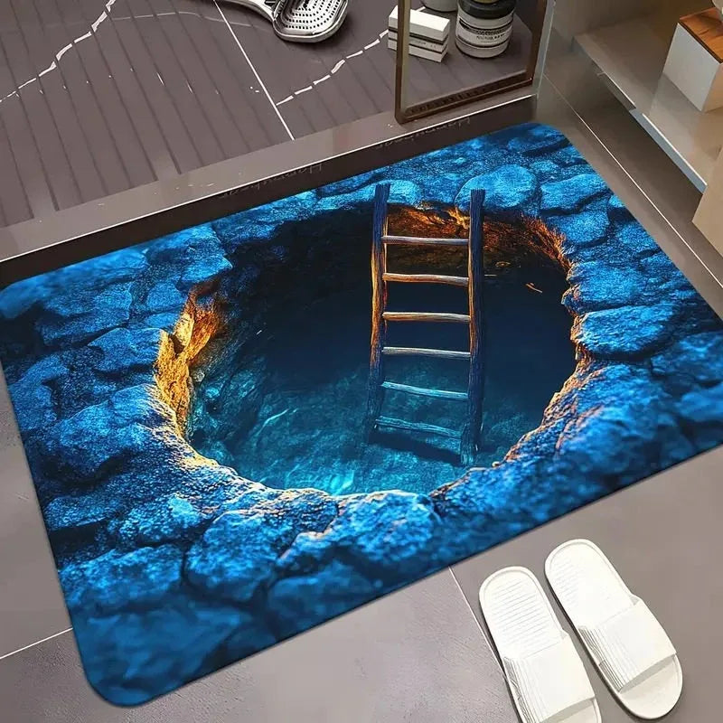 3D Stereoscopic Door Mat Washable Anti Slip Waterproof Floor Rug