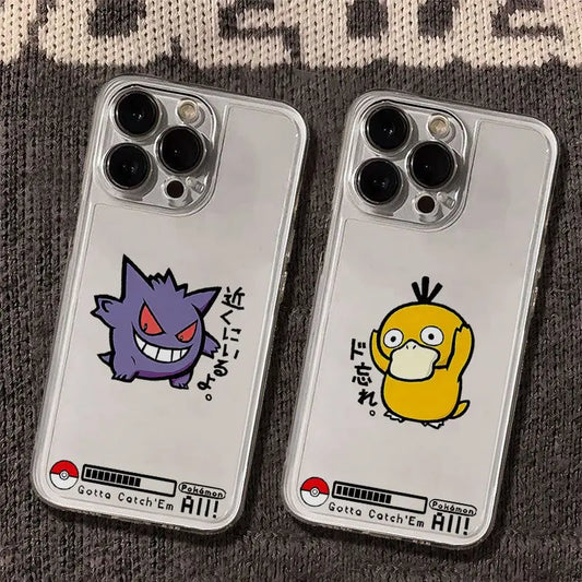 Cute Cartoon P-Pokemon Pattern Phone Case For iPhone 17 16 15 14 13 12 11 Pro Max XR XS MAX 7 8 PLUS MINI Y2K Transparent Cover