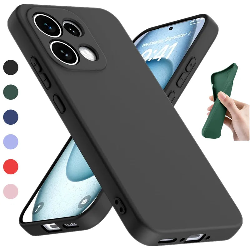 Flexible Liquid Silicone Case For Xiaomi Redmi 17 5G 4G  Protective Cover Colorful TPU Fundas Coque Capa