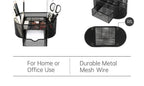 Mesh Desk Organizer Sturdy Metal Pen Stand Student Stationery Office Supplies