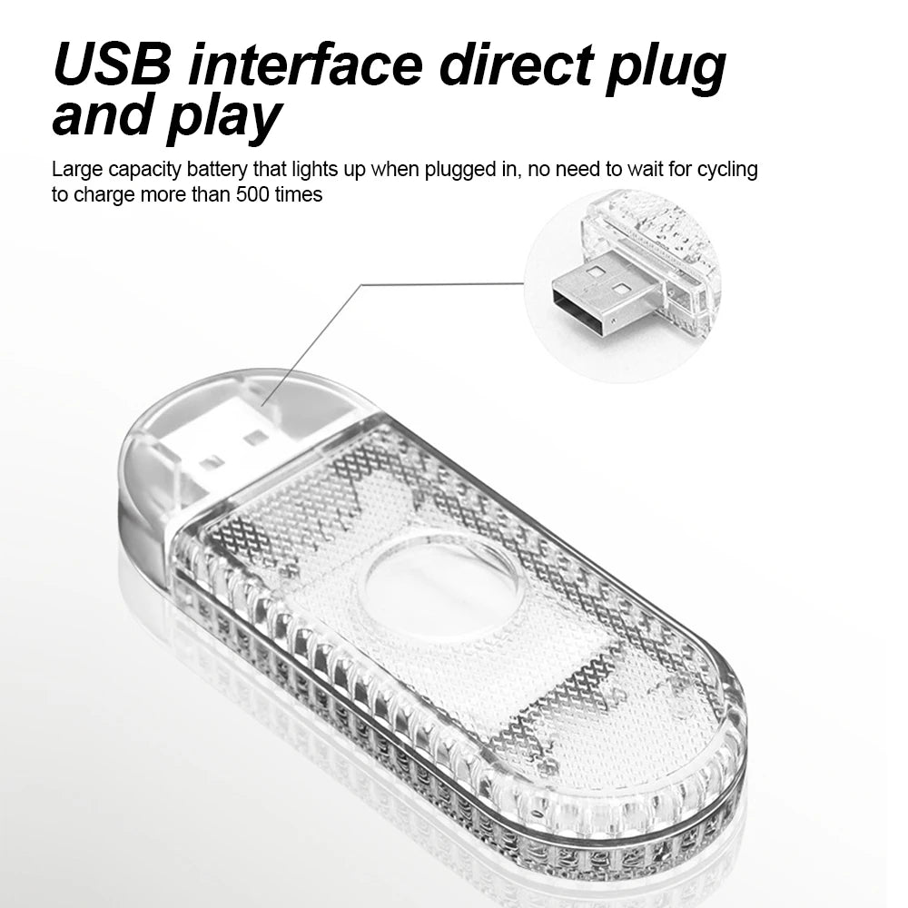 1 PC Multi Color Car Light Wireless LED Touch Light Roof Light Sensor Read Lamp Mini USB Charging Light Car Interior Accessories
