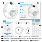 Wearable Breast Pump Hands Free Electric Breast Pumps Comfort Milk Collector Lightweight with LED Display 4 Modes & 36 Levels