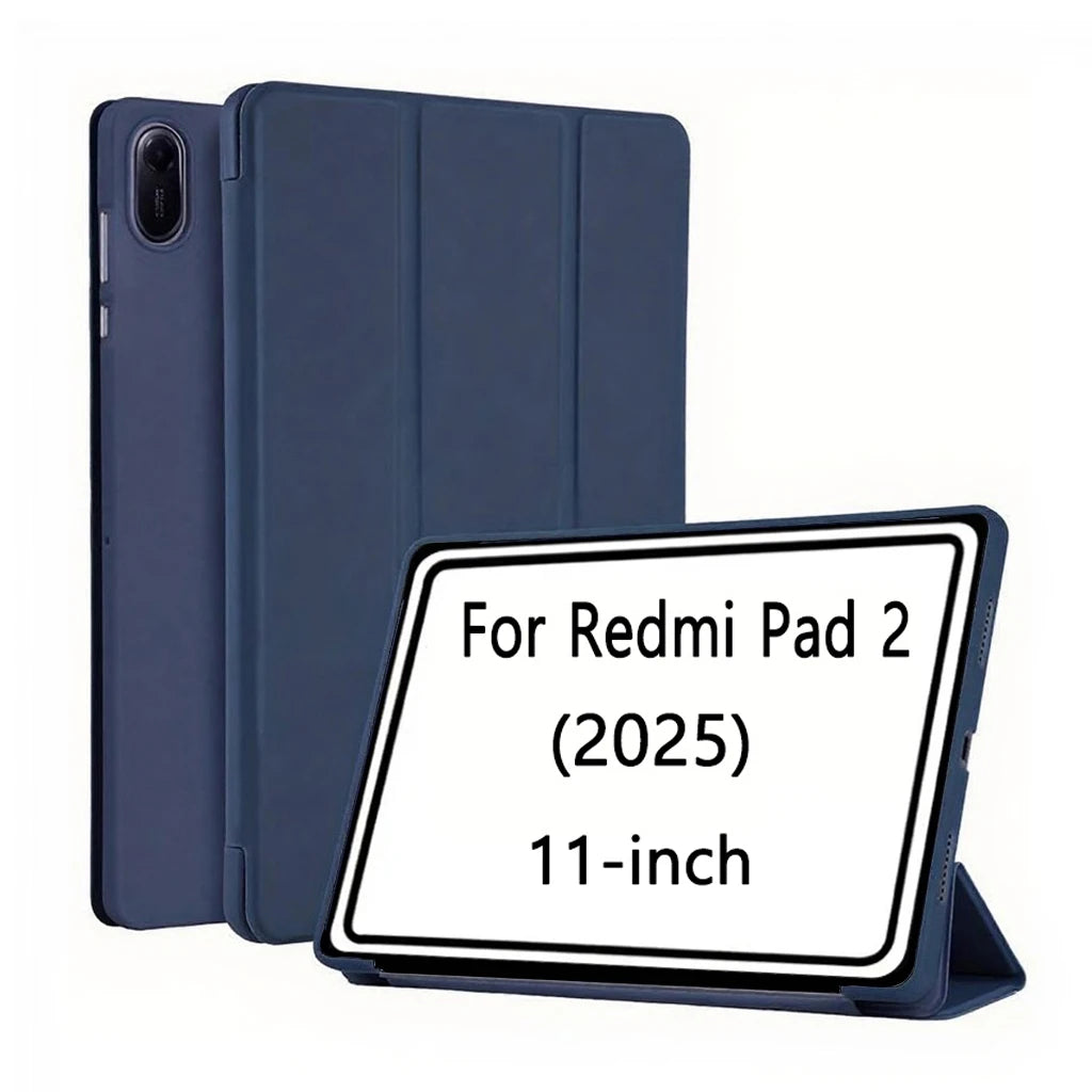 Case for Xiaomi Redmi Pad 2 2025 11-inch PU Leather Flip Smart Cover,Magnetic Stand Case,Soft Silicone Back Shell