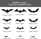 DIY Halloween Bat Decoration 3D PVC Bat Wall Sticker Black Bat Wallpaper Halloween Real Horror Prop