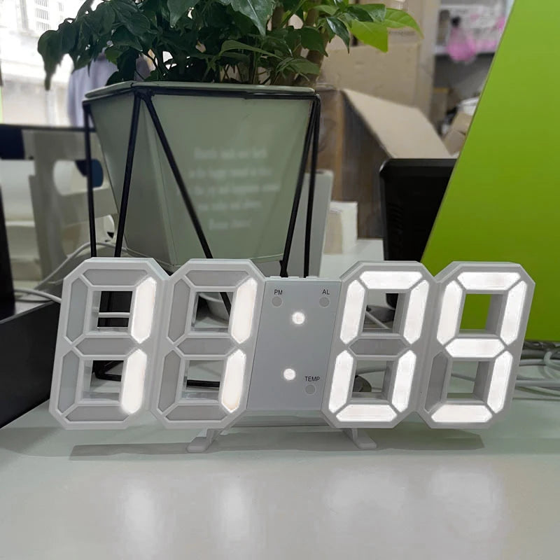 3D LED Digital Wall Clock – USB Powered