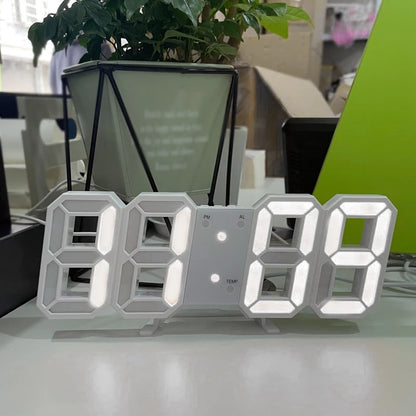 3D LED Digital Wall Clock – USB Powered