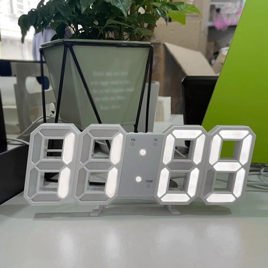 3D LED Digital Wall Clock – USB Powered