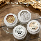 BORN PRETTY 5ml 3D Metal Painting Gel Embossed Nail Gel Polish Plaster Texture Drawing Carving Gel Nail Art Manicure Supplies