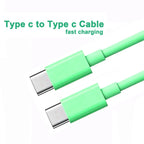 PD 60W USB C to USB Type C Cable Fast Charge Data Cable For Iphone 15 15Pro Huawei Samsung Xiaomi Data Line Black White 1M 2M 3M