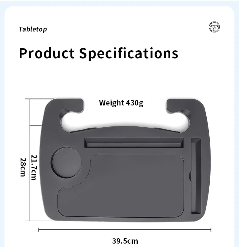 Car Steering Wheel Tray With Car Gap Filler Organizer Food Tray For Eating In Car Laptop Desk Travel Car Interior Accessories