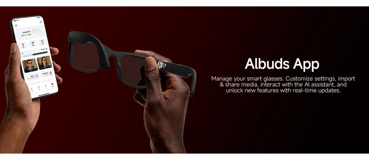 New HD5-ultra AI Smart Glasses AI Real-time Translation 800W Pixel Camera Photo Video Recording 300 Mah Smart Glasses 2026