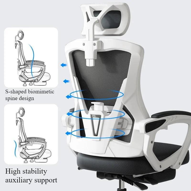 Study Chair Sedentary Computer Chair Home Comfort Office Chair Study Desk Student Chair Backrest Ergonomic Chair