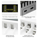 Battery Charger 4 Slot Intelligent Fast Charge With Indicator For 1.2V NiMH NiCd AAA/AA Rechargeable Battery USB C Micro Charger