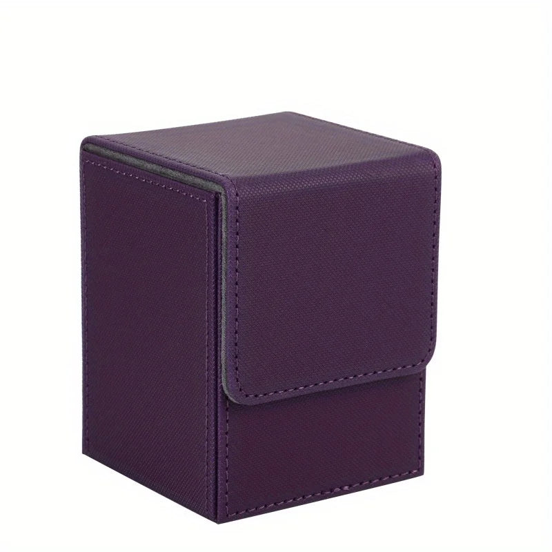 Card Fit For 100+Single Sleeved Cards  , Leather Trading Commander Deck Box Compatible With  Card Deck,Game Card Box