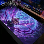 XXL Large Anti-Slip Rubber Mouse Mat One Piece Roronoa Zoro Gaming Mouse Pad Stitched Edge Desk Mat for PC Gamer Keyboard Laptop