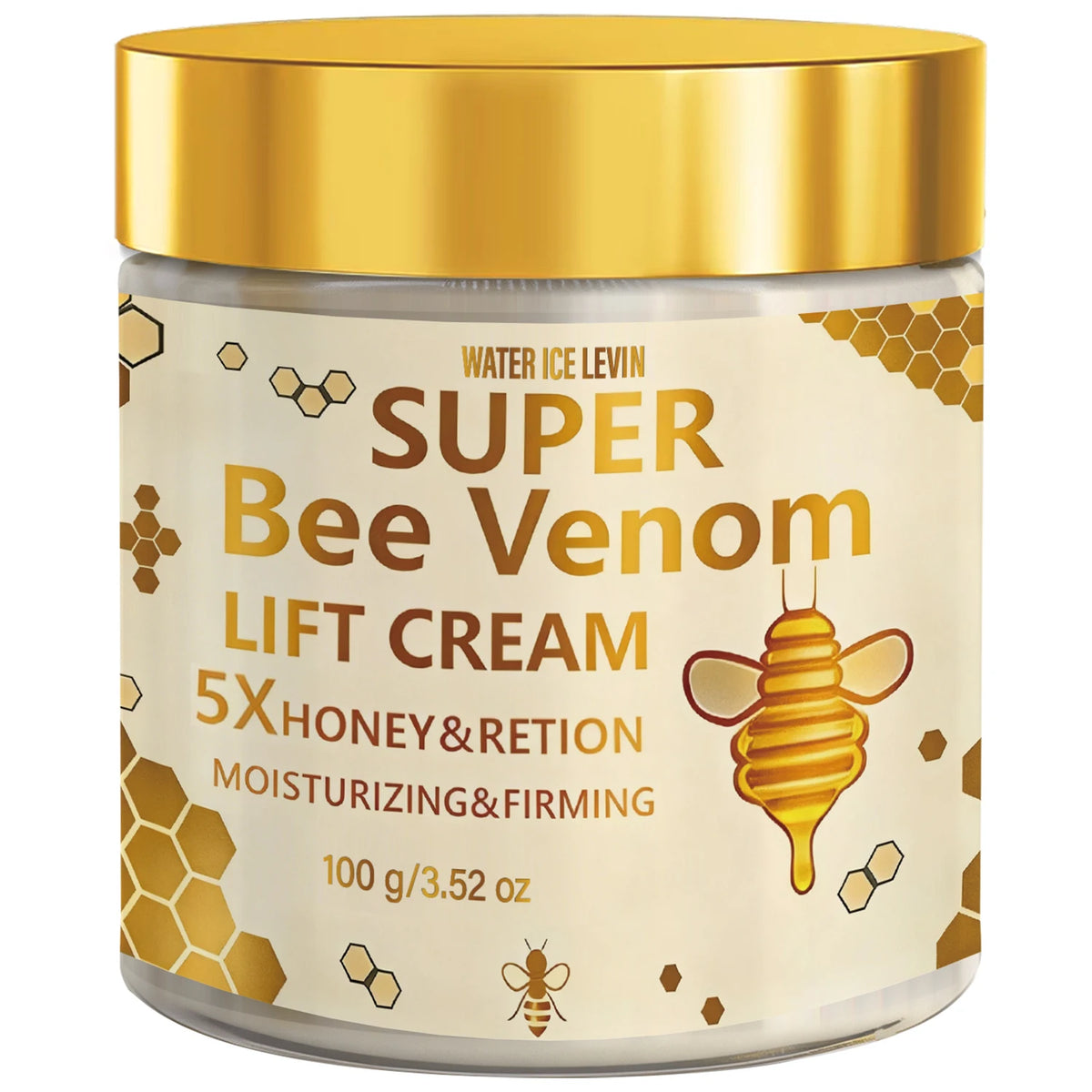 Bee Venom Face Cream 100g with Hyaluronic Acid, Vitamin C & Niacinamide - Moisturizing Firming Lifting Cream for All Skin Types