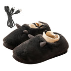 Heated Feet Warmer USB Foot Warmers Winter Shoes Plush Cute Removable And Washable Slippers