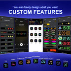 Multifunctional Bright Devil Eyes LED Light for Car Windshield Flexible Programmable Scrolling LED Display Bluetooth APP Control