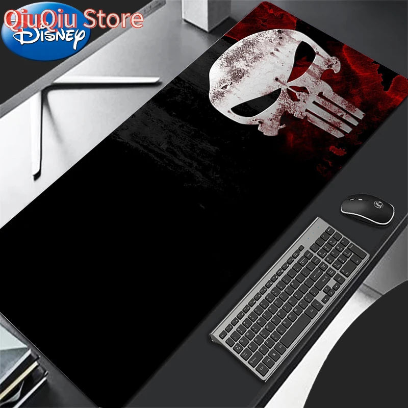 HD Print Anime Mouse Pad Office Computer Gamer Mousepad Laptop P-punisher Keyboard Pad PC Terror Skull Logo Gaming Desk Mice Mat