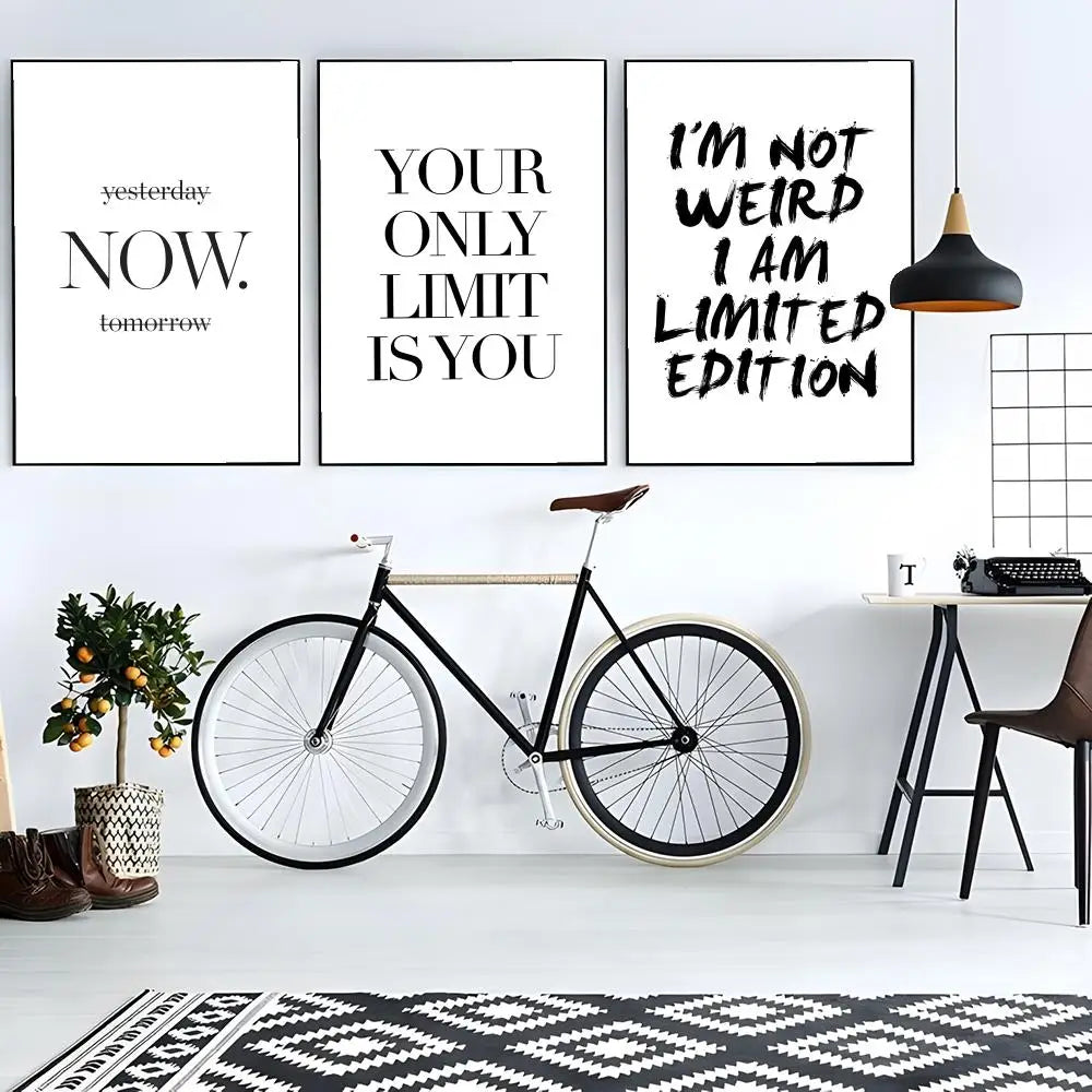 Minimalist Text Inspirational Poster Wall Art Print Poster Decorative Mural Home Decor Gift Unframed