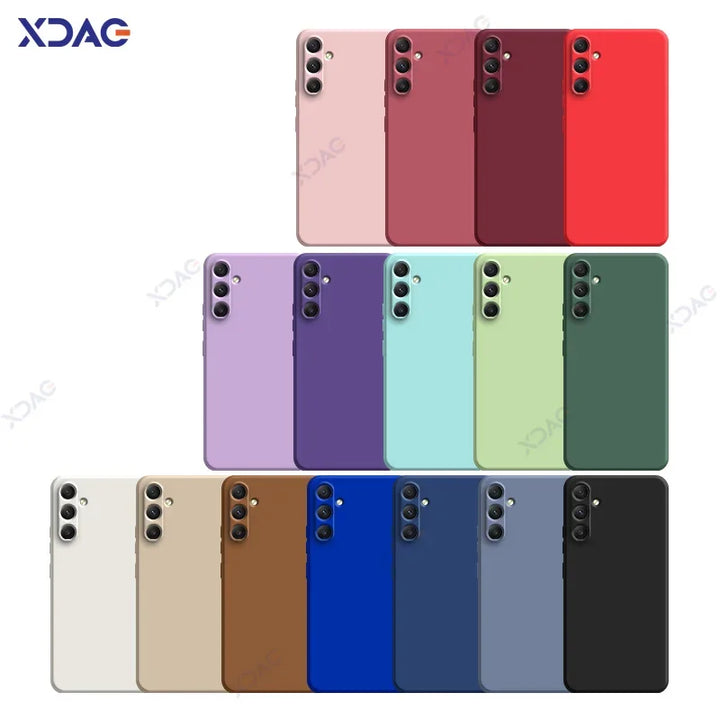 Luxury Square Liquid Silicone Cover for Samsung Galaxy A34 A54 5G SamsungA34 SamsungA54 360 Soft Protective Armor Case Coque Bag