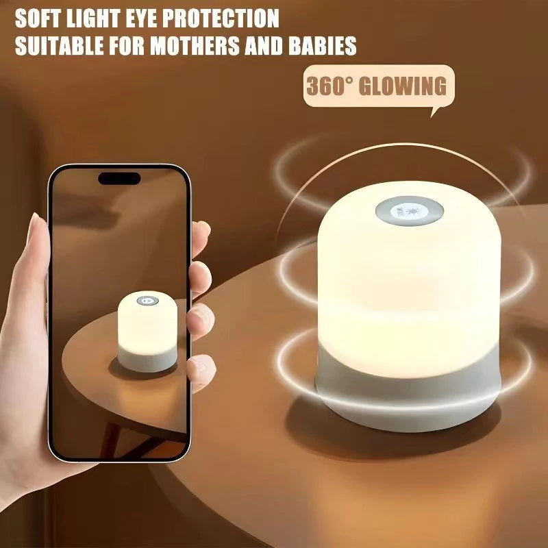 NEW LED Touch Night Light Rechargeable RGB Dimmable Table Lamps Remote Control Ambient Light for Bedroom Living Room