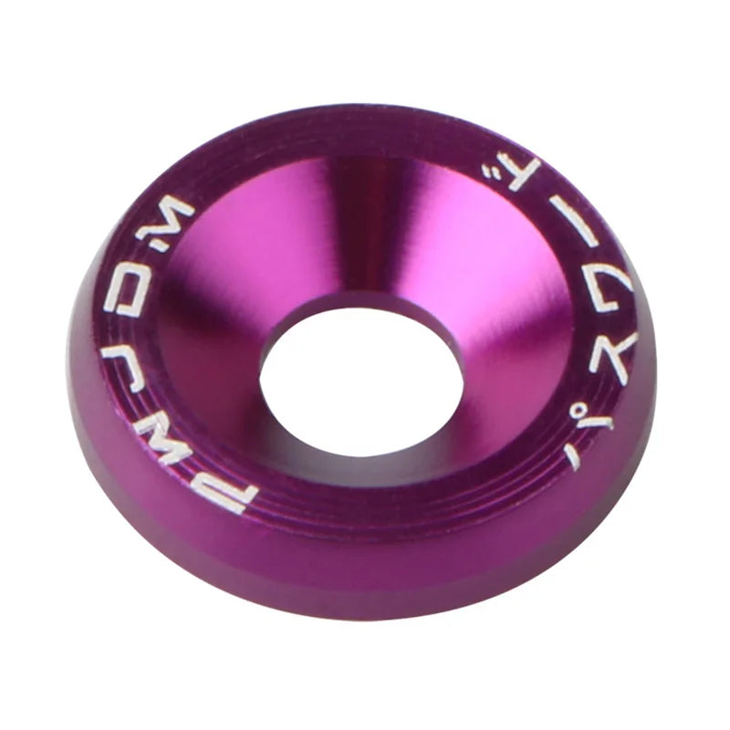 10 PCS M6 Automotive Hexagonal Fasteners, Mudguard Washers, Bumper Engine, Concave Screws, JDM Aluminum Mudguard Washers