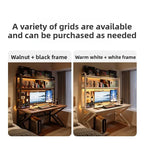 Gaming Desk with Bookshelf and Pegboard Computer Desk with Storage Shelf Home Office Study Desk for Bedroom Small Space