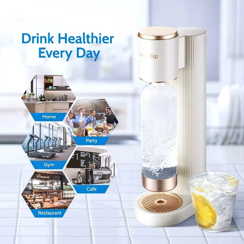 Greatwhip Home Use Soda Machine for 0.6L Co2 Cylinder Sparkling Water Soda Water Maker With 1L PET Bottle